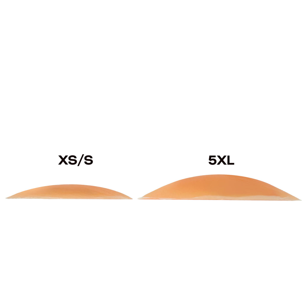 Silicone Butt Pads showing XS/S and 5XL sizes for optimal fit and support.