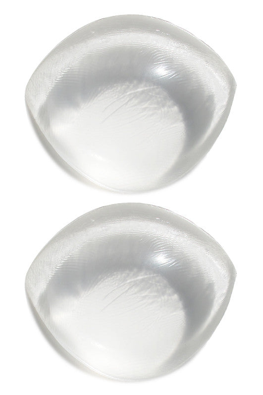 Boobles - Full-cup Clear Round Silicone Bra Inserts, soft clear silicone pads for added curves and support.