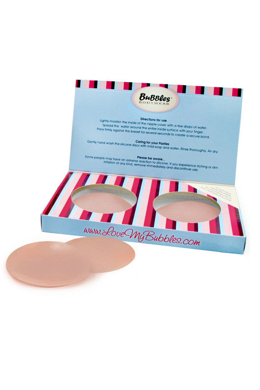 Boobles - Non-adhesive Silicone nipple covers in display packaging, showcasing washable and reusable nipple covers.