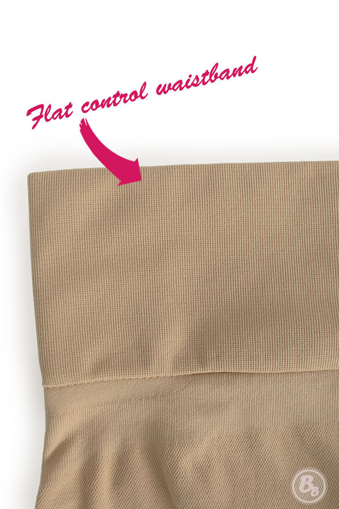 Bunhuggers Seamless Booty-Lift Girlshort featuring a flat control waistband for enhanced comfort and support.