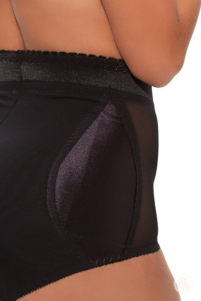 Back view of Retro Diamond Highrise Padded Panty featuring butt pads and sleek design for shaping.