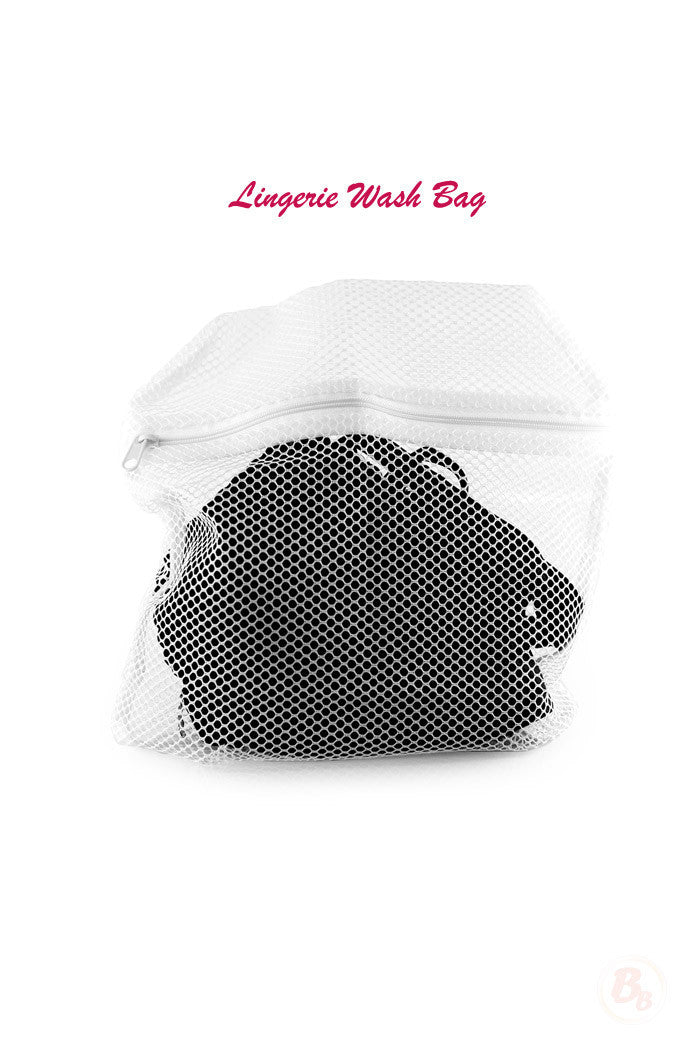 The lingerie bag or a similar variation of the bag that is included in the Insta-Booty 5-Piece Padded Panty Value Set.